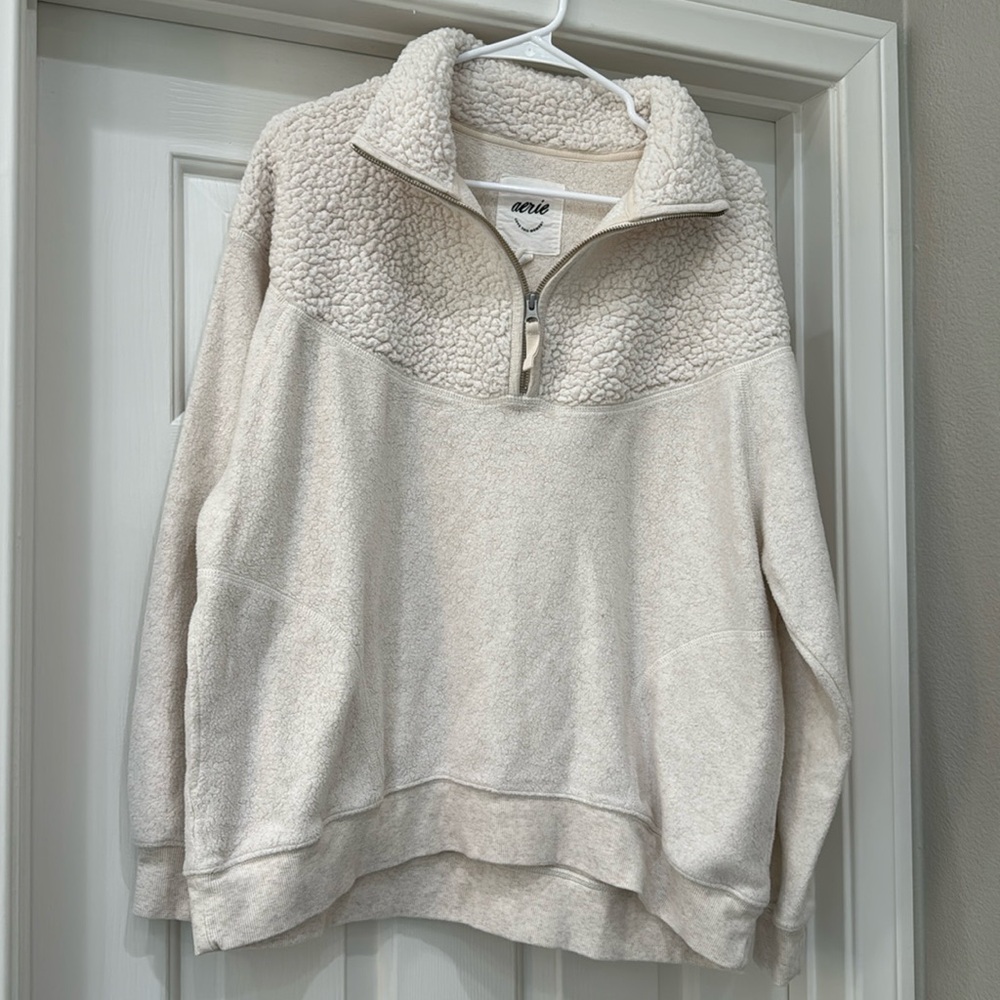 Oversized Sherpa pullover